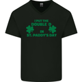 I Put the DD in St. Paddy's Day Funny Boobs Mens V-Neck Cotton T-Shirt Black