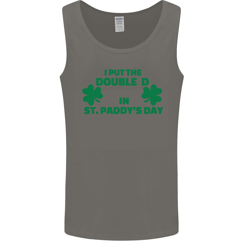 I Put the DD in St. Paddy's Day Funny Boobs Mens Vest Tank Top Charcoal