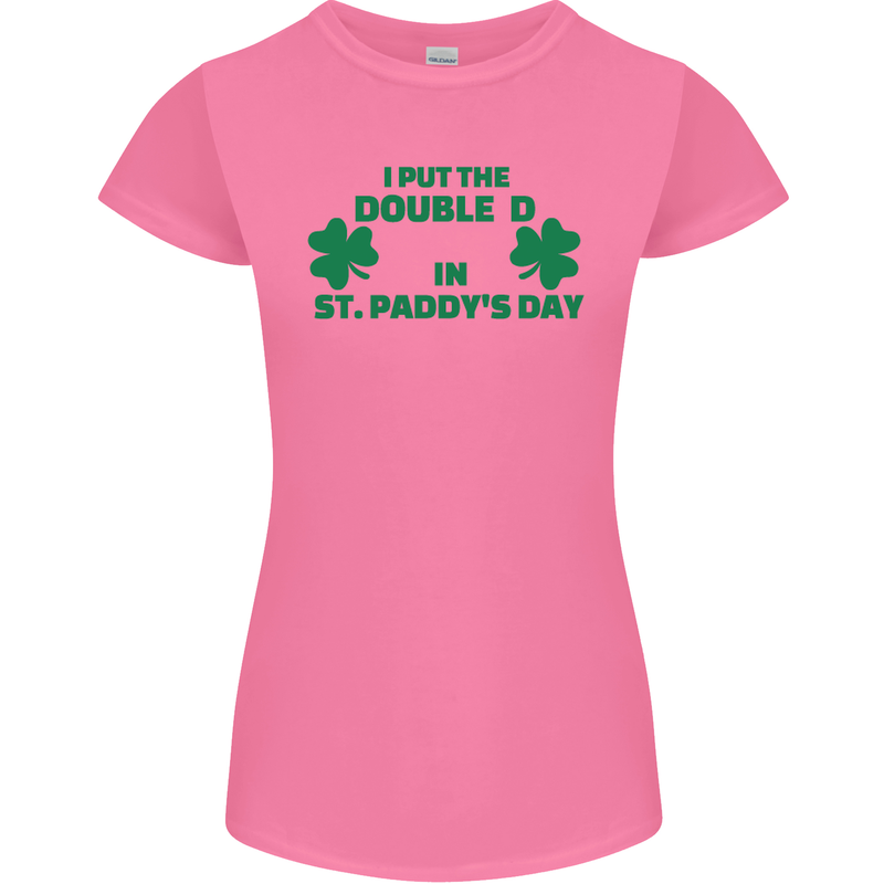 I Put the DD in St. Paddy's Day Funny Boobs Womens Petite Cut T-Shirt Azalea