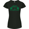 I Put the DD in St. Paddy's Day Funny Boobs Womens Petite Cut T-Shirt Black