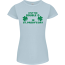 I Put the DD in St. Paddy's Day Funny Boobs Womens Petite Cut T-Shirt Light Blue