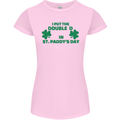 I Put the DD in St. Paddy's Day Funny Boobs Womens Petite Cut T-Shirt Light Pink