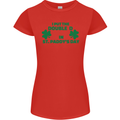 I Put the DD in St. Paddy's Day Funny Boobs Womens Petite Cut T-Shirt Red