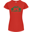 I Put the DD in St. Paddy's Day Funny Boobs Womens Petite Cut T-Shirt Red