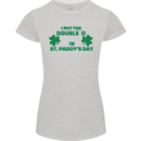 I Put the DD in St. Paddy's Day Funny Boobs Womens Petite Cut T-Shirt Sports Grey