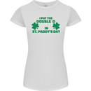 I Put the DD in St. Paddy's Day Funny Boobs Womens Petite Cut T-Shirt White