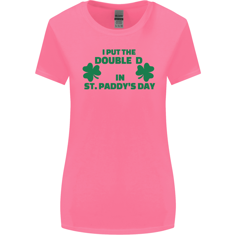 I Put the DD in St. Paddy's Day Funny Boobs Womens Wider Cut T-Shirt Azalea