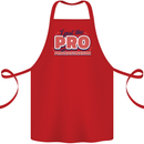 I Put the Pro In Procrastination Procrastinate Cotton Apron 100% Organic Red