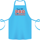 I Put the Pro In Procrastination Procrastinate Cotton Apron 100% Organic Turquoise