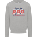 I Put the Pro In Procrastination Procrastinate Kids Sweatshirt Jumper Sports Grey