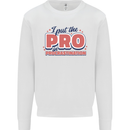 I Put the Pro In Procrastination Procrastinate Kids Sweatshirt Jumper White