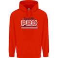 I Put the Pro In Procrastination Procrastinate Mens 80% Cotton Hoodie Bright Red