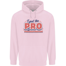 I Put the Pro In Procrastination Procrastinate Mens 80% Cotton Hoodie Light Pink