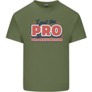 I Put the Pro In Procrastination Procrastinate Mens Cotton T-Shirt Tee Top Military Green