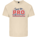 I Put the Pro In Procrastination Procrastinate Mens Cotton T-Shirt Tee Top Natural