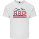 I Put the Pro In Procrastination Procrastinate Mens Cotton T-Shirt Tee Top White