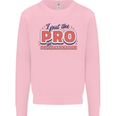 I Put the Pro In Procrastination Procrastinate Mens Sweatshirt Jumper Light Pink
