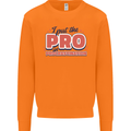 I Put the Pro In Procrastination Procrastinate Mens Sweatshirt Jumper Orange