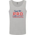I Put the Pro In Procrastination Procrastinate Mens Vest Tank Top Sports Grey