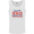 I Put the Pro In Procrastination Procrastinate Mens Vest Tank Top White