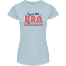 I Put the Pro In Procrastination Procrastinate Womens Petite Cut T-Shirt Light Blue