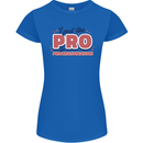 I Put the Pro In Procrastination Procrastinate Womens Petite Cut T-Shirt Royal Blue