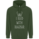 I Raid With Ragnar The Vikings Valhalla Childrens Kids Hoodie Forest Green