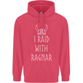 I Raid With Ragnar The Vikings Valhalla Childrens Kids Hoodie Heliconia
