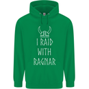 I Raid With Ragnar The Vikings Valhalla Childrens Kids Hoodie Irish Green