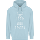 I Raid With Ragnar The Vikings Valhalla Childrens Kids Hoodie Light Blue
