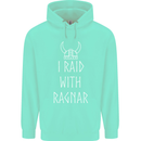 I Raid With Ragnar The Vikings Valhalla Childrens Kids Hoodie Peppermint