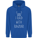 I Raid With Ragnar The Vikings Valhalla Childrens Kids Hoodie Royal Blue