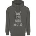 I Raid With Ragnar The Vikings Valhalla Childrens Kids Hoodie Storm Grey