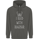 I Raid With Ragnar The Vikings Valhalla Childrens Kids Hoodie Storm Grey
