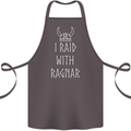 I Raid With Ragnar The Vikings Valhalla Cotton Apron 100% Organic Dark Grey