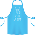 I Raid With Ragnar The Vikings Valhalla Cotton Apron 100% Organic Turquoise