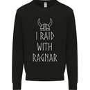 I Raid With Ragnar The Vikings Valhalla Kids Sweatshirt Jumper Black
