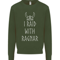 I Raid With Ragnar The Vikings Valhalla Kids Sweatshirt Jumper Forest Green