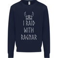 I Raid With Ragnar The Vikings Valhalla Kids Sweatshirt Jumper Navy Blue