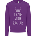 I Raid With Ragnar The Vikings Valhalla Kids Sweatshirt Jumper Purple