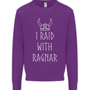 I Raid With Ragnar The Vikings Valhalla Kids Sweatshirt Jumper Purple
