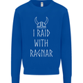 I Raid With Ragnar The Vikings Valhalla Kids Sweatshirt Jumper Royal Blue