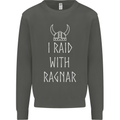 I Raid With Ragnar The Vikings Valhalla Kids Sweatshirt Jumper Storm Grey