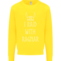 I Raid With Ragnar The Vikings Valhalla Kids Sweatshirt Jumper Yellow