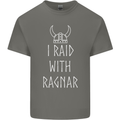 I Raid With Ragnar The Vikings Valhalla Kids T-Shirt Childrens Charcoal