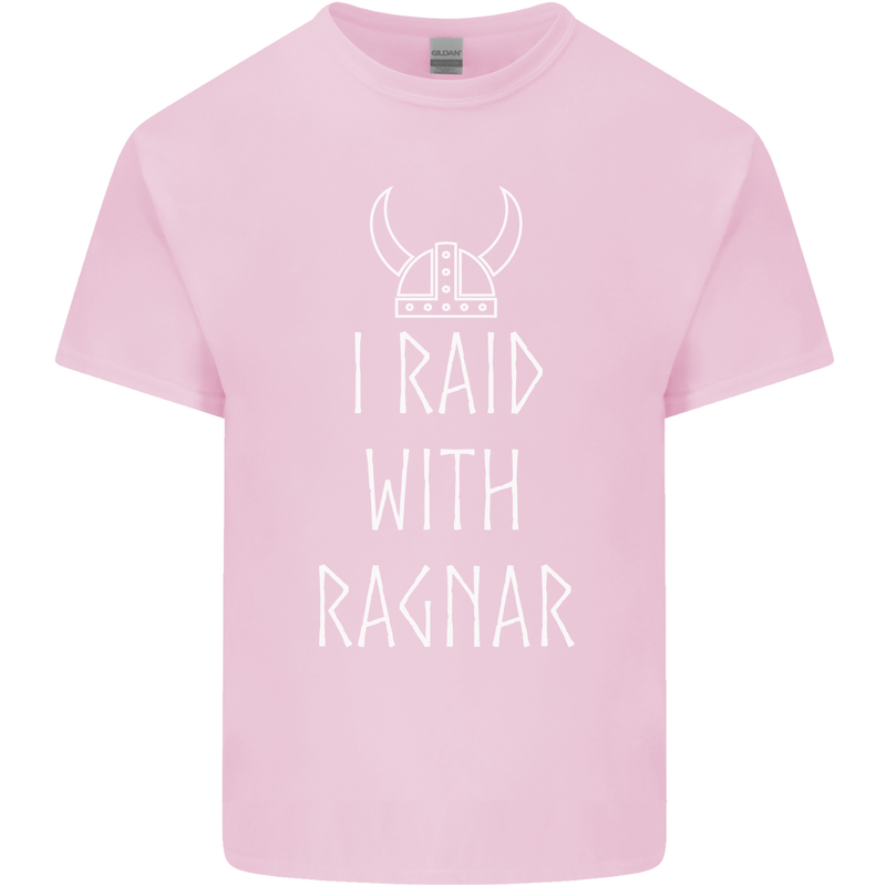 I Raid With Ragnar The Vikings Valhalla Kids T-Shirt Childrens Light Pink