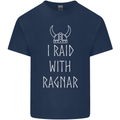 I Raid With Ragnar The Vikings Valhalla Kids T-Shirt Childrens Navy Blue