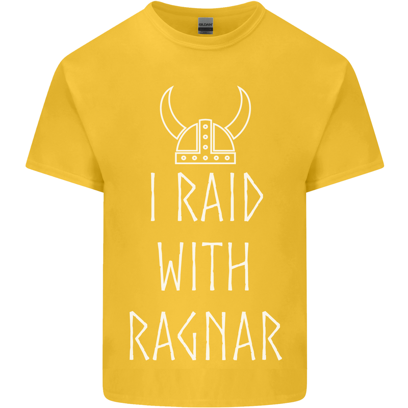 I Raid With Ragnar The Vikings Valhalla Kids T-Shirt Childrens Yellow