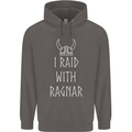I Raid With Ragnar The Vikings Valhalla Mens 80% Cotton Hoodie Charcoal
