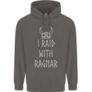 I Raid With Ragnar The Vikings Valhalla Mens 80% Cotton Hoodie Charcoal